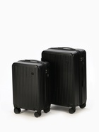 Чемодан на колёсах средний 74 л (М), на молнии, кодовый замок, 4 колеса, чёрный - Фото 12