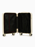 Чемодан на колёсах маленький 44 л (S), на молнии, кодовый замок, 4 колеса, бежевый - Фото 7