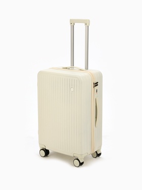 Чемодан на колёсах средний 72 л (М), на молнии, кодовый замок, 4 колеса, бежевый