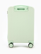 Чемодан на колёсах маленький 44 л (S), на молнии, кодовый замок, 4 колеса, светло-зелёный - Фото 4