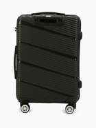 Чемодан на колёсах маленький 68 л (М), на молнии, кодовый замок, 4 колеса, чёрный - фото 42823548