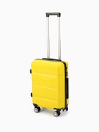 Чемодан на колёсах маленький 44 л (S), на молнии, кодовый замок, 4 колеса, жёлтый - Фото 2