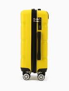 Чемодан на колёсах маленький 44 л (S), на молнии, кодовый замок, 4 колеса, жёлтый - Фото 3