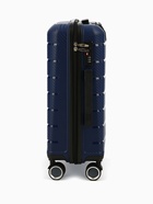 Чемодан на колёсах маленький 44 л (S), на молнии, кодовый замок, 4 колеса, синий - Фото 3