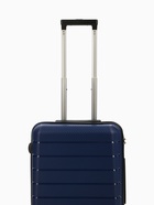 Чемодан на колёсах маленький 44 л (S), на молнии, кодовый замок, 4 колеса, синий - Фото 6