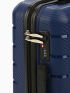 Чемодан на колёсах маленький 44 л (S), на молнии, кодовый замок, 4 колеса, синий - Фото 9