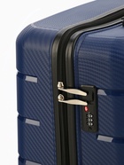 Чемодан на колёсах большой 111 л (L), на молнии, кодовый замок, 4 колеса, синий - Фото 9