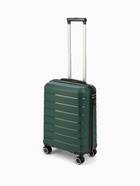 Чемодан на колёсах маленький 44 л (S), на молнии, кодовый замок, 4 колеса, тёмно-зелёный - Фото 2