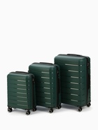 Чемодан на колёсах маленький 44 л (S), на молнии, кодовый замок, 4 колеса, тёмно-зелёный - Фото 11