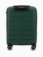 Чемодан на колёсах маленький 44 л (S), на молнии, кодовый замок, 4 колеса, тёмно-зелёный - Фото 4