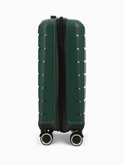 Чемодан на колёсах маленький 44 л (S), на молнии, кодовый замок, 4 колеса, тёмно-зелёный - Фото 5