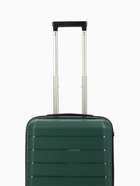 Чемодан на колёсах маленький 44 л (S), на молнии, кодовый замок, 4 колеса, тёмно-зелёный - Фото 6