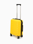 Чемодан на колёсах маленький 44 л (S), на молнии, кодовый замок, 4 колеса, жёлтый - Фото 2