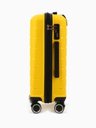 Чемодан на колёсах маленький 44 л (S), на молнии, кодовый замок, 4 колеса, жёлтый - Фото 3