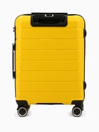 Чемодан на колёсах маленький 44 л (S), на молнии, кодовый замок, 4 колеса, жёлтый - Фото 4