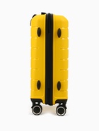 Чемодан на колёсах маленький 44 л (S), на молнии, кодовый замок, 4 колеса, жёлтый - Фото 5