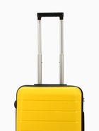 Чемодан на колёсах маленький 44 л (S), на молнии, кодовый замок, 4 колеса, жёлтый - Фото 6