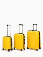 Чемодан на колёсах большой 111 л (L), на молнии, кодовый замок, 4 колеса, жёлтый - Фото 11