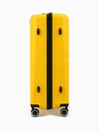 Чемодан на колёсах большой 111 л (L), на молнии, кодовый замок, 4 колеса, жёлтый - Фото 5