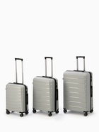 Чемодан на колёсах маленький 44 л (S), на молнии, кодовый замок, 4 колеса, серый - Фото 11