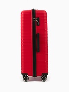 Чемодан на колёсах большой 111 л (L), на молнии, кодовый замок, 4 колеса, алый - Фото 3