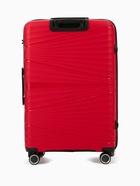 Чемодан на колёсах большой 111 л (L), на молнии, кодовый замок, 4 колеса, алый - Фото 4