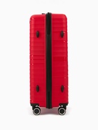 Чемодан на колёсах большой 111 л (L), на молнии, кодовый замок, 4 колеса, алый - Фото 5