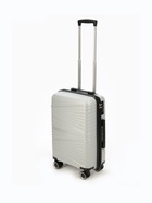 Чемодан на колёсах маленький 44 л (S), на молнии, кодовый замок, 4 колеса, светло-серый - Фото 2