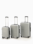 Чемодан на колёсах маленький 44 л (S), на молнии, кодовый замок, 4 колеса, светло-серый - Фото 11