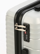 Чемодан на колёсах маленький 44 л (S), на молнии, кодовый замок, 4 колеса, светло-серый - Фото 9