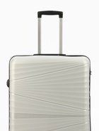 Чемодан на колёсах большой 111 л (L), на молнии, кодовый замок, 4 колеса, светло-серый - Фото 6