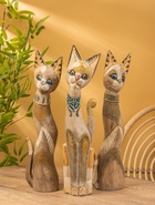 Сувенир «Кошка с мозаичными вставками», 60×14×6 см, дерево, МИКС - фото 48900122