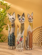 Сувенир «Кошка», 60×14×6 см, дерево, МИКС - фото 48900132