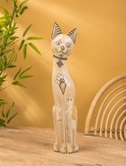 Сувенир «Кошка», белая, 60×12×6 см, дерево, МИКС 10879353 - фото 16815532