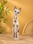 Сувенир «Кошка», белая, 60×12×6 см, дерево, МИКС 10879353 - фото 16815535