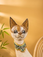 Сувенир «Кошка», белая, 60×12×6 см, дерево, МИКС 10879353 - фото 16815543