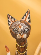 Сувенир «Кошка», 60×14×6 см, дерево, коричневый, МИКС 10879354 - фото 16815560