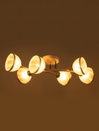 Люстра «Гелла» 6хЕ27 40 Вт бело-хромовый нов 62×45×27 см BayerLux - фото 44189813