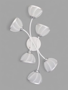 Люстра «Гелла» 6хЕ27 40 Вт бело-хромовый нов 62×45×27 см BayerLux - фото 44189814