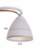 Люстра "Рина" 2хЕ27 40Вт бело-золотой нов 40х28 см 10890964