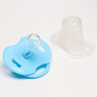 Соска-пустышка классическая, силикон, от 0 мес., с колпачком, голубая - фото 42951040