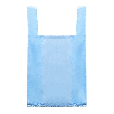 Пакет "Голубой", полиэтиленовый, майка, 28 х 50 см, 12 мкм