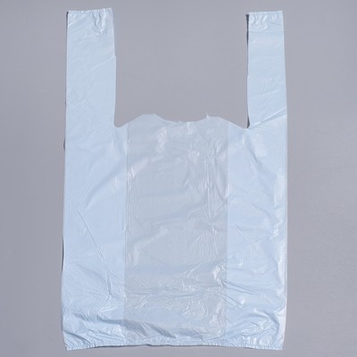 Пакет "Синий", полиэтиленовый, майка, 25 х 45 см, 9 мкм