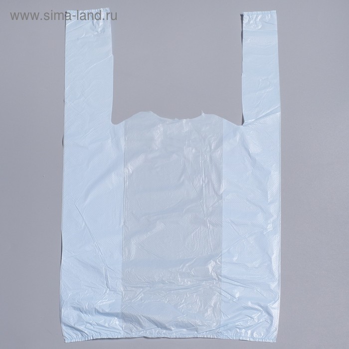 Пакет "Синий", полиэтиленовый, майка, 25 х 45 см, 9 мкм - Фото 1
