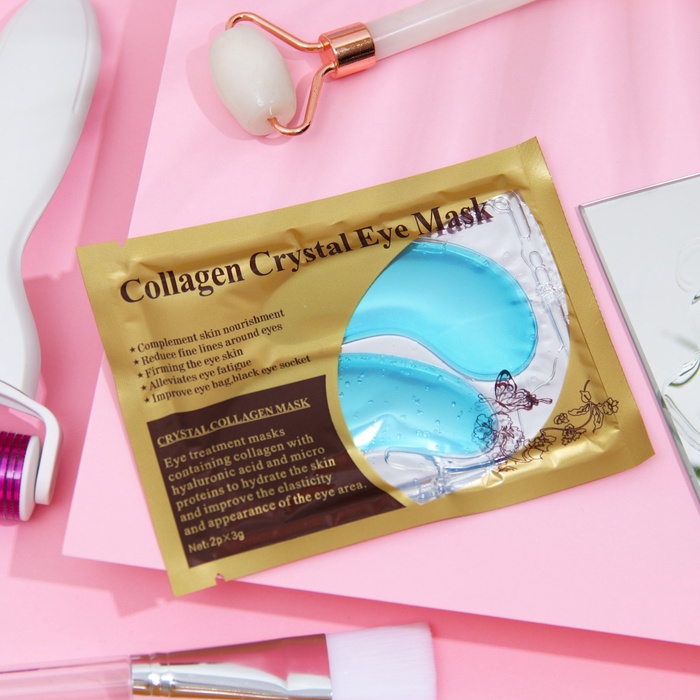 УЦЕНКА Патчи гелевые для глаз Collagen Crystal, синие, 2×3 г - Фото 1