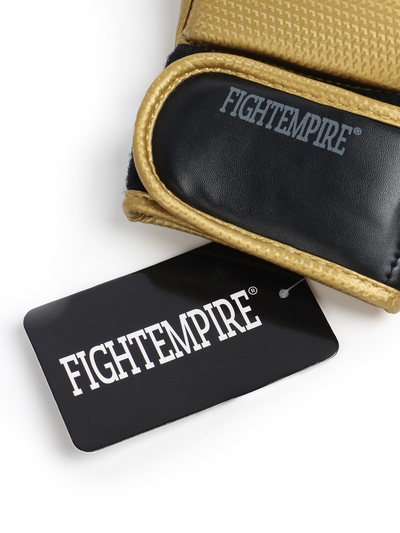 Перчатки для ММА боевые FIGHT EMPIRE, GOLD, размер L, чёрные, жёлтые