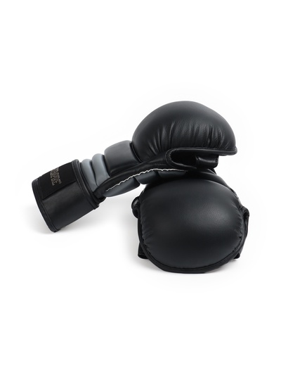 Перчатки для ММА FIGHT EMPIRE, гибридные, BLACK-L, размер L, чёрные