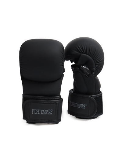 Перчатки для ММА FIGHT EMPIRE, гибридные, PREMIUM, р. M, чёрные