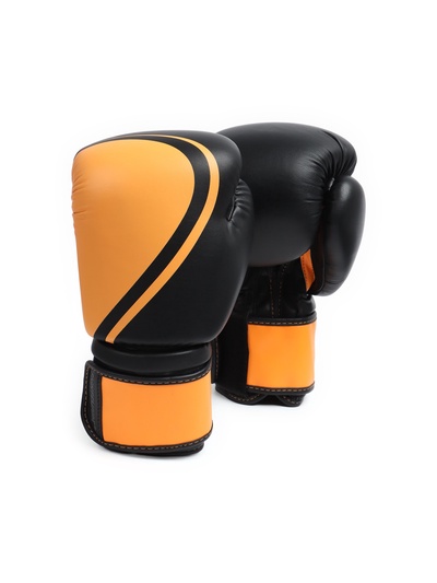 Боксёрские перчатки FIGHT EMPIRE, URBAN, размер 10 oz, чёрные, оранжевые
