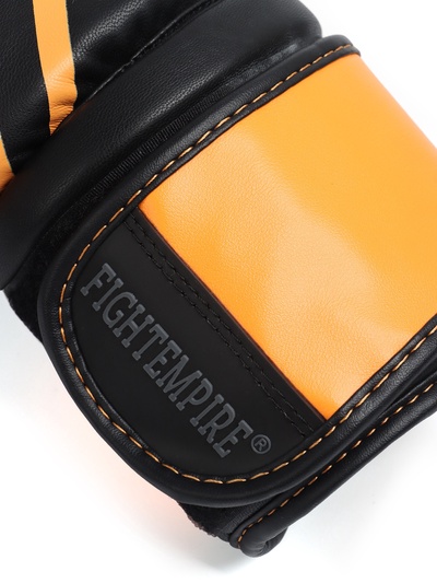Боксёрские перчатки FIGHT EMPIRE, URBAN, размер 14 oz, чёрные, оранжевые